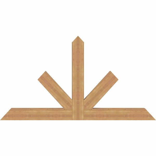 Ekena Millwork Saratoga Timber Gable Bracket, Western Red Cedar, 72"W x 39"H x 3 1/2"D x 5 1/2"F, 13/12 Pitch GBW072X39X0406SAR00SWR